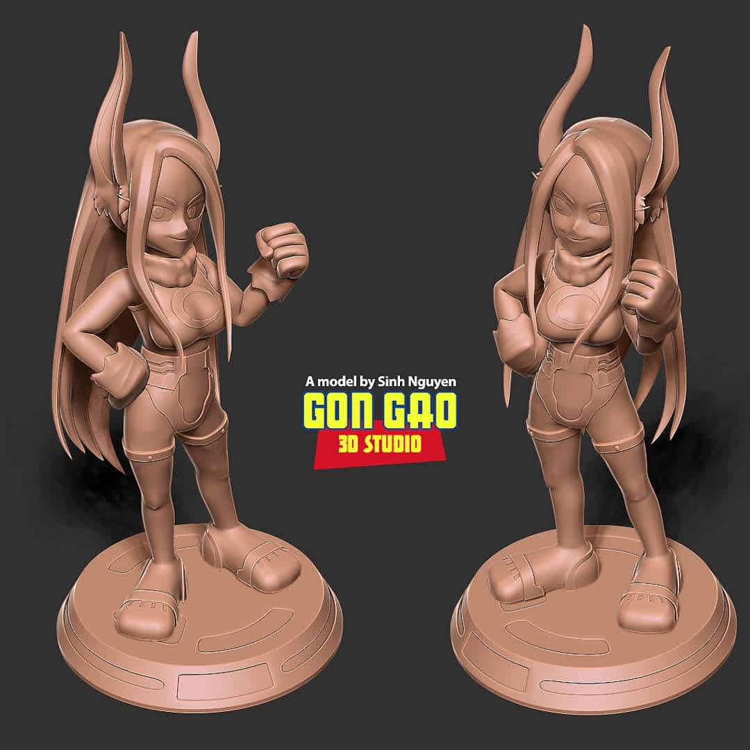 Mirko - My Hero Academia Fanart - "Mirko is a character in the popular anime and manga series My Hero Academia. She is a pro hero known for her incredible speed, agility, and combat skills."

Basic parameters:

- STL format for 3D printing with 05 discrete objects
- Model height: 20cm
- Version 1.0: Polygons: 2329422 & Vertices: 1204782

Model ready for 3D printing.

Please vote positively for me if you find this model useful. - The best files for 3D printing in the world. Stl models divided into parts to facilitate 3D printing. All kinds of characters, decoration, cosplay, prosthetics, pieces. Quality in 3D printing. Affordable 3D models. Low cost. Collective purchases of 3D files.