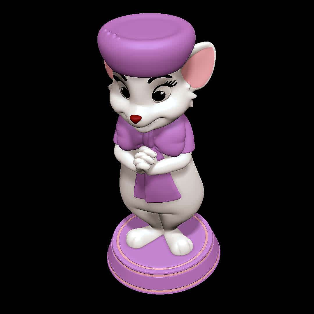 Miss Bianca - The Rescuers - Character from the movie The Rescuers
 - The best files for 3D printing in the world. Stl models divided into parts to facilitate 3D printing. All kinds of characters, decoration, cosplay, prosthetics, pieces. Quality in 3D printing. Affordable 3D models. Low cost. Collective purchases of 3D files.