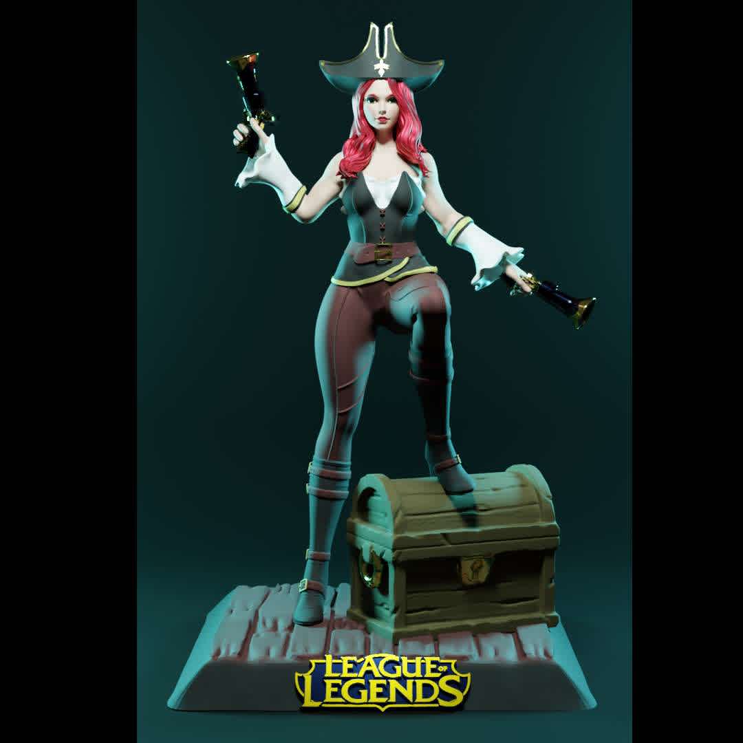 Miss Fortune - Fanart of the Miss Fortune, from League of Legends - The best files for 3D printing in the world. Stl models divided into parts to facilitate 3D printing. All kinds of characters, decoration, cosplay, prosthetics, pieces. Quality in 3D printing. Affordable 3D models. Low cost. Collective purchases of 3D files.