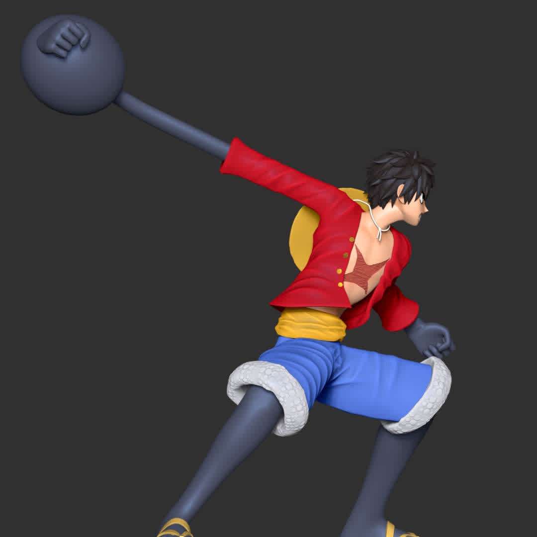 Monkey D. Luffy - **The model ready for 3D printing.**

These information of model:

**- Format files: STL, OBJ to supporting 3D printing.**

**- Can be assembled without glue (glue is optional)**

**- Split down to 4 parts**

**- The height of current model is 20 cm and you can free to scale it.**

**- ZTL format for Zbrush for you to customize as you like.**

Please don't hesitate to contact me if you have any issues question.

If you see this model useful, please vote positively for it. - Los mejores archivos para impresión 3D del mundo. Modelos Stl divididos en partes para facilitar la impresión 3D. Todo tipo de personajes, decoración, cosplay, prótesis, piezas. Calidad en impresión 3D. Modelos 3D asequibles. Bajo costo. Compras colectivas de archivos 3D.