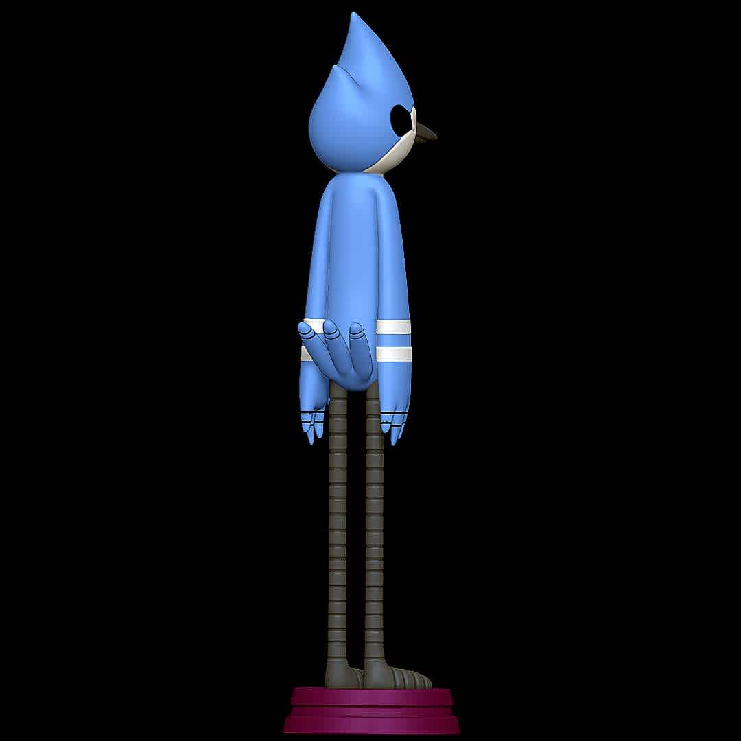 Mordecai - Regular Show - Good old Mordecai. - The best files for 3D printing in the world. Stl models divided into parts to facilitate 3D printing. All kinds of characters, decoration, cosplay, prosthetics, pieces. Quality in 3D printing. Affordable 3D models. Low cost. Collective purchases of 3D files.