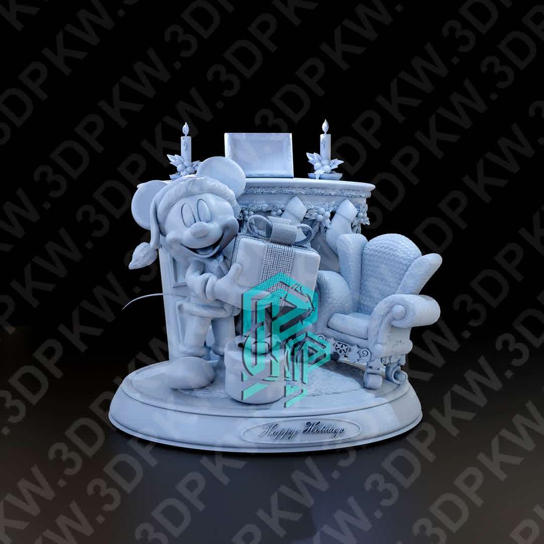 mouse christmas - model optimized for 3D printing, high detail. - The best files for 3D printing in the world. Stl models divided into parts to facilitate 3D printing. All kinds of characters, decoration, cosplay, prosthetics, pieces. Quality in 3D printing. Affordable 3D models. Low cost. Collective purchases of 3D files.