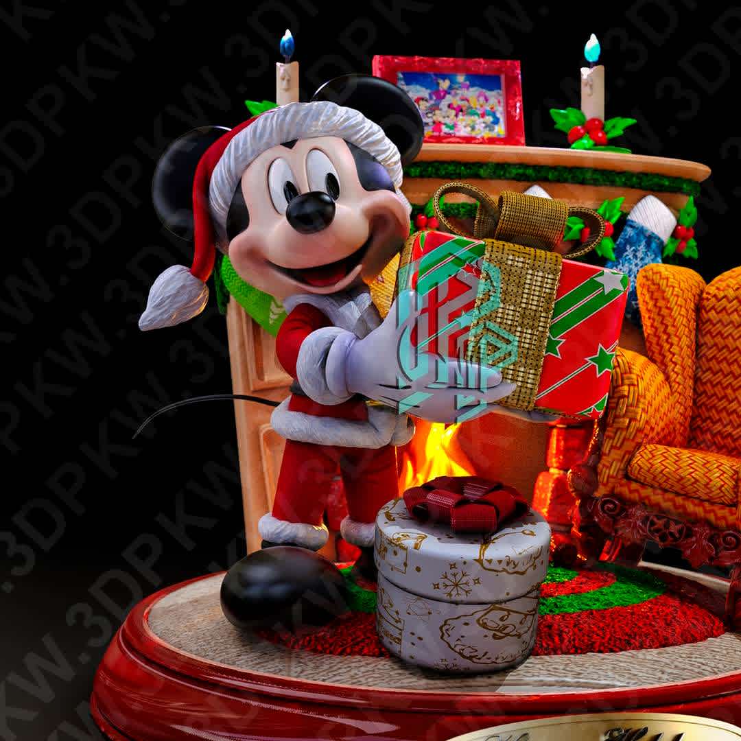 mouse christmas - model optimized for 3D printing, high detail. - Os melhores arquivos para impressão 3D do mundo. Modelos stl divididos em partes para facilitar a impressão 3D. Todos os tipos de personagens, decoração, cosplay, próteses, peças. Qualidade na impressão 3D. Modelos 3D com preço acessível. Baixo custo. Compras coletivas de arquivos 3D.