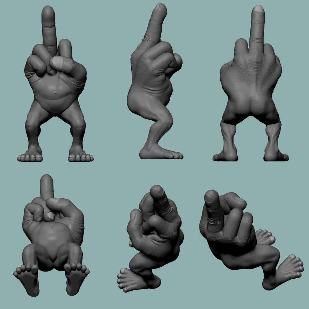 MR FINGER (MIDDLE FINGER) - Version 2 of this bizarre model I modeled inspired by artist Mike Regan's art
160mm
Full version download file only, uncut for printing - The best files for 3D printing in the world. Stl models divided into parts to facilitate 3D printing. All kinds of characters, decoration, cosplay, prosthetics, pieces. Quality in 3D printing. Affordable 3D models. Low cost. Collective purchases of 3D files.