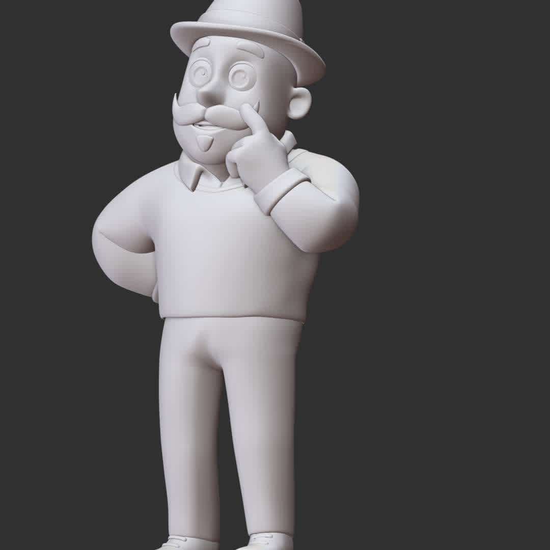 Mr. Porter - Paw Patrol - **Mr. Porter is a restaurant owner in Adventure Bay as well as the grandfather of Alex Porter.**

These information of model:

**- The height of current model is 20 cm and you can free to scale it.**

**- Format files: STL, OBJ to supporting 3D printing.**

Please don't hesitate to contact me if you have any issues question. - The best files for 3D printing in the world. Stl models divided into parts to facilitate 3D printing. All kinds of characters, decoration, cosplay, prosthetics, pieces. Quality in 3D printing. Affordable 3D models. Low cost. Collective purchases of 3D files.