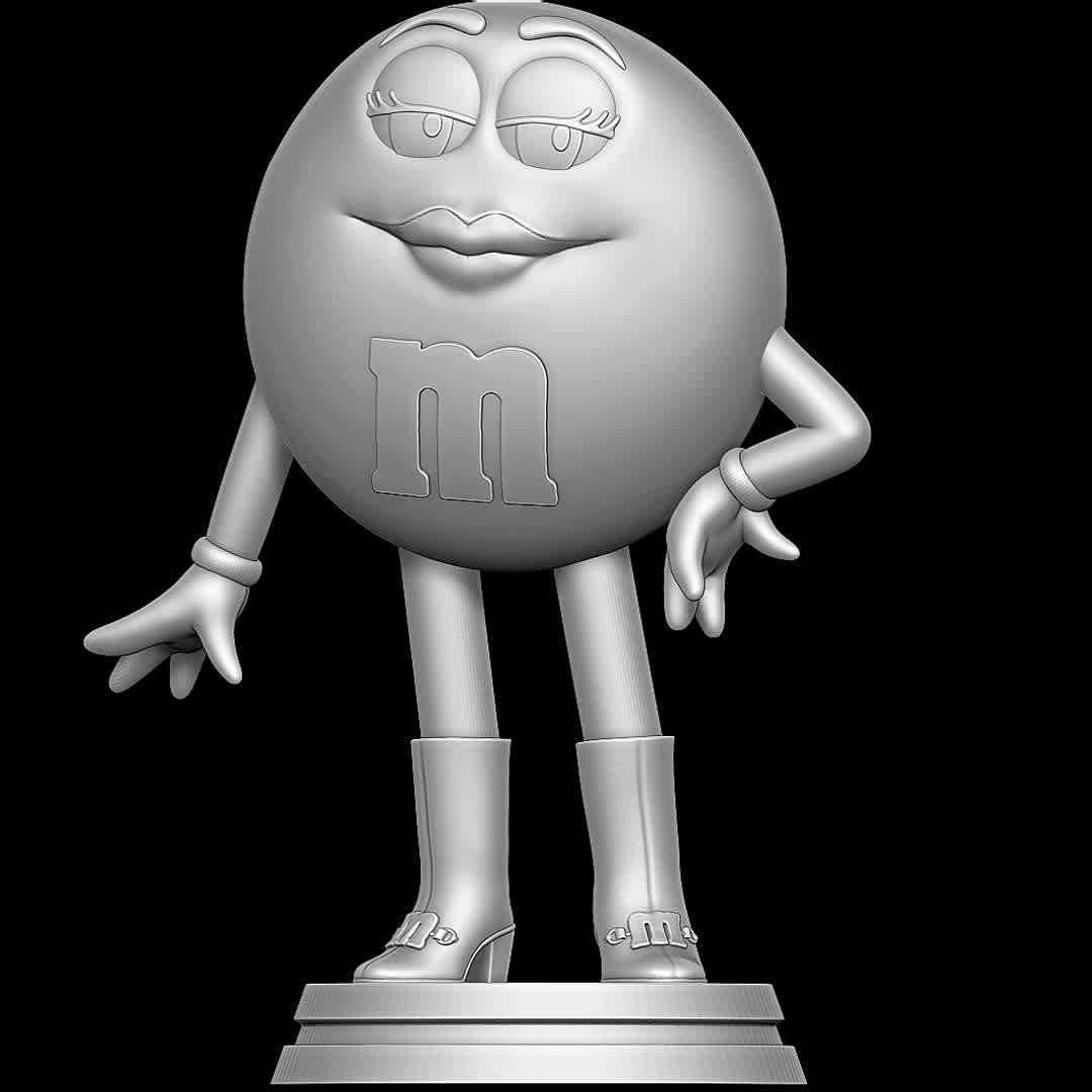 Ms. Green - M&M´S - The beauty of M&M´S - The best files for 3D printing in the world. Stl models divided into parts to facilitate 3D printing. All kinds of characters, decoration, cosplay, prosthetics, pieces. Quality in 3D printing. Affordable 3D models. Low cost. Collective purchases of 3D files.