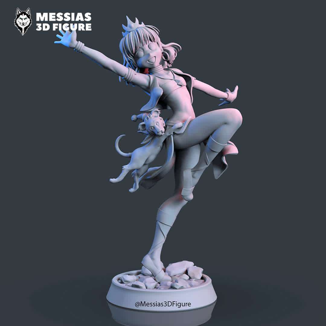 Nadia Figure 3D Print Model - Dive into Adventure: 3D-Printed Nadia from The Secret of Blue Water Now Available! Immerse yourself in the world of Nadia, inspired by The Secret of Blue Water, with our digital 3D print files. Meticulously designed, these files let you bring the adventurous spirit of Nadia to life through the marvel of 3D printing.

Embark on a creative odyssey as you customize size, color, and materials to match your unique style. Whether you're a fan of classic anime, a collector, or simply love the thrill of adventure, this digital creation captures the essence of Nadia's courage and curiosity.

Be among the exclusive few to own this extraordinary 3D-printed masterpiece, seamlessly blending technology with the timeless esthetics of Nadia. Order now and add this captivating character to your collection, creating a unique focal point that embodies the magic of The Secret of Blue Water. - Os melhores arquivos para impressão 3D do mundo. Modelos stl divididos em partes para facilitar a impressão 3D. Todos os tipos de personagens, decoração, cosplay, próteses, peças. Qualidade na impressão 3D. Modelos 3D com preço acessível. Baixo custo. Compras coletivas de arquivos 3D.