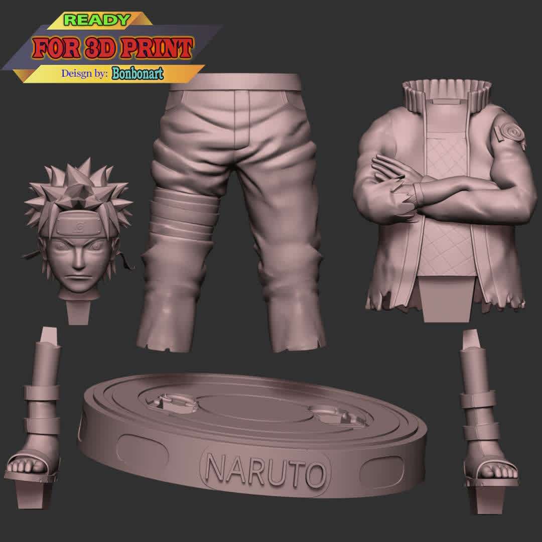 Naruto Fan Art - When you purchase this model, you will own:

- STL, OBJ file with 06 separated files (with key to connect together) is ready for 3D printing.

- Zbrush original files (ZTL) for you to customize as you like.

This is version 1.0 of this model.

Hope you like him. Thanks for viewing! - Los mejores archivos para impresión 3D del mundo. Modelos Stl divididos en partes para facilitar la impresión 3D. Todo tipo de personajes, decoración, cosplay, prótesis, piezas. Calidad en impresión 3D. Modelos 3D asequibles. Bajo costo. Compras colectivas de archivos 3D.