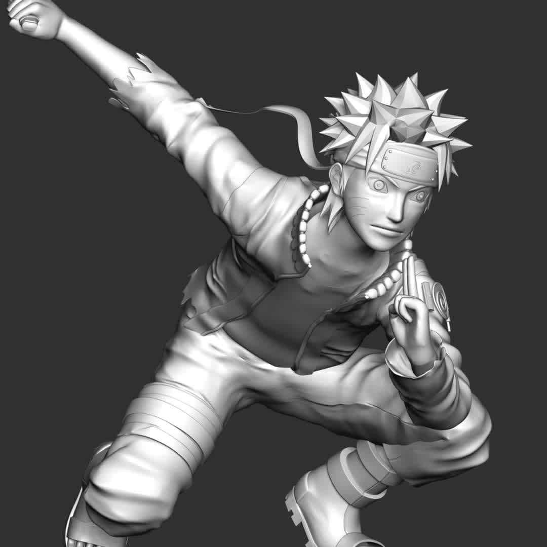 Naruto fan art - These information of model:

**- The height of current model is 20 cm and you can free to scale it.**

**- Format files: STL, OBJ to supporting 3D printing.**

Please don't hesitate to contact me if you have any issues question. - The best files for 3D printing in the world. Stl models divided into parts to facilitate 3D printing. All kinds of characters, decoration, cosplay, prosthetics, pieces. Quality in 3D printing. Affordable 3D models. Low cost. Collective purchases of 3D files.