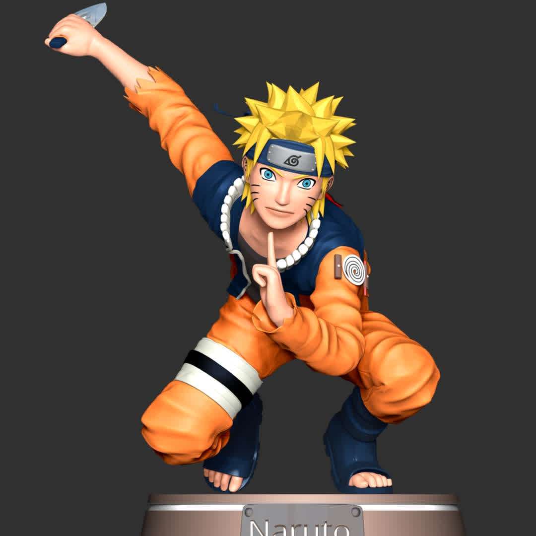 Naruto fan art - These information of model:

**- The height of current model is 20 cm and you can free to scale it.**

**- Format files: STL, OBJ to supporting 3D printing.**

Please don't hesitate to contact me if you have any issues question. - The best files for 3D printing in the world. Stl models divided into parts to facilitate 3D printing. All kinds of characters, decoration, cosplay, prosthetics, pieces. Quality in 3D printing. Affordable 3D models. Low cost. Collective purchases of 3D files.