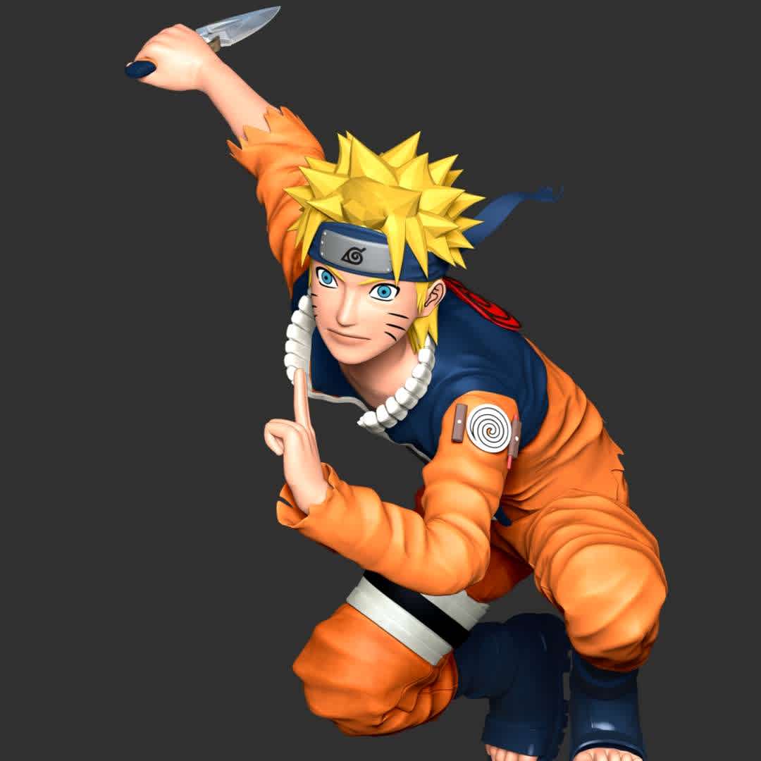 Naruto fan art - These information of model:

**- The height of current model is 20 cm and you can free to scale it.**

**- Format files: STL, OBJ to supporting 3D printing.**

Please don't hesitate to contact me if you have any issues question. - The best files for 3D printing in the world. Stl models divided into parts to facilitate 3D printing. All kinds of characters, decoration, cosplay, prosthetics, pieces. Quality in 3D printing. Affordable 3D models. Low cost. Collective purchases of 3D files.