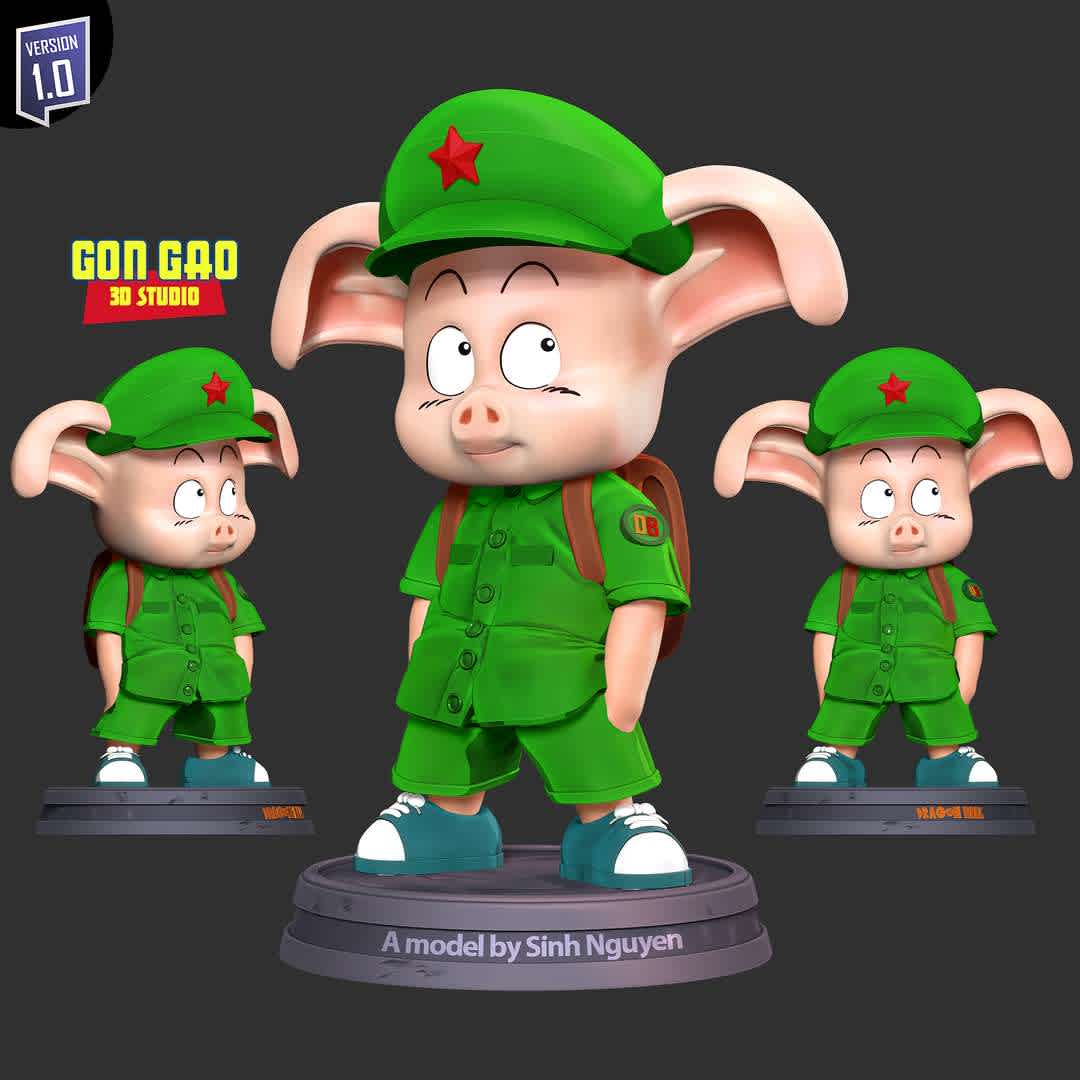 Naughty Oolong - Dragon Ball Fanart  - "Oolong: I'm back with a different look."

Basic parameters:

- STL format for 3D printing with 05 discrete objects
- Model height: 18cm
- Version 1.0: Polygons: 1378531 & Vertices: 799518

Model ready for 3D printing.

Please vote positively for me if you find this model useful. - The best files for 3D printing in the world. Stl models divided into parts to facilitate 3D printing. All kinds of characters, decoration, cosplay, prosthetics, pieces. Quality in 3D printing. Affordable 3D models. Low cost. Collective purchases of 3D files.