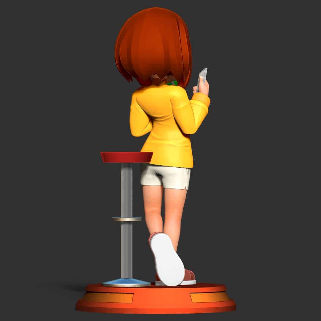 Ochaco Uraraka Kid  - What was in the phone that made Ochaco so angry?

Basic parameters:

- STL, OBJ format for 3D printing with 5 discrete objects
- ZTL format for Zbrush (version 2019.1.2 or later)
- Model height: 18cm
- Version 1.0 - Polygons: 1561094 & Vertices: 896656

Model ready for 3D printing.

Please vote positively for me if you find this model useful. - Os melhores arquivos para impressão 3D do mundo. Modelos stl divididos em partes para facilitar a impressão 3D. Todos os tipos de personagens, decoração, cosplay, próteses, peças. Qualidade na impressão 3D. Modelos 3D com preço acessível. Baixo custo. Compras coletivas de arquivos 3D.