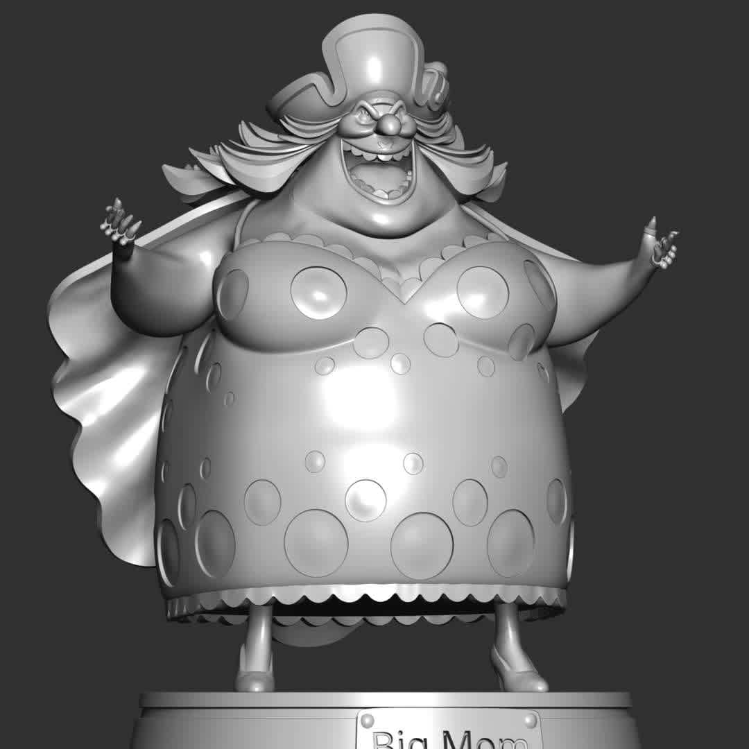 One Piece - Big Mom - **The model ready for 3D printing.**

These informations of model:

**- The height of current model is 20 cm and you can free to scale it.**

**- Format files: STL, OBJ to supporting 3D printing.**
 - The best files for 3D printing in the world. Stl models divided into parts to facilitate 3D printing. All kinds of characters, decoration, cosplay, prosthetics, pieces. Quality in 3D printing. Affordable 3D models. Low cost. Collective purchases of 3D files.