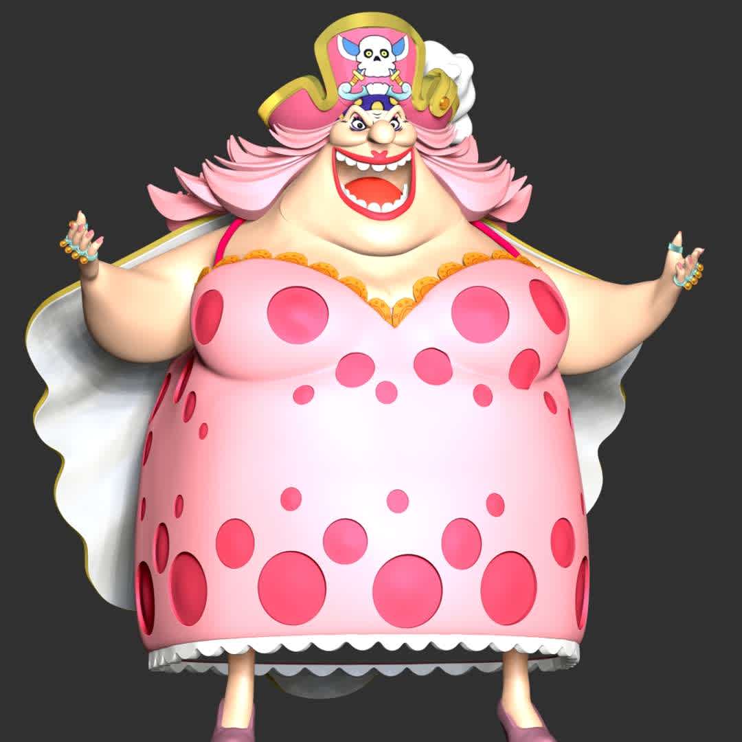 One Piece - Big Mom - **The model ready for 3D printing.**

These informations of model:

**- The height of current model is 20 cm and you can free to scale it.**

**- Format files: STL, OBJ to supporting 3D printing.**
 - The best files for 3D printing in the world. Stl models divided into parts to facilitate 3D printing. All kinds of characters, decoration, cosplay, prosthetics, pieces. Quality in 3D printing. Affordable 3D models. Low cost. Collective purchases of 3D files.