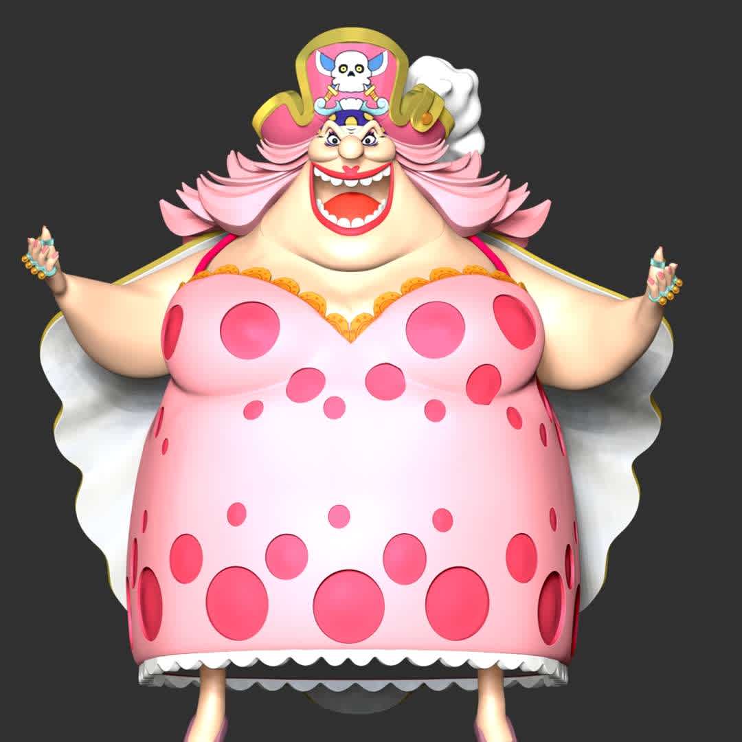 One Piece - Big Mom - **The model ready for 3D printing.**

These informations of model:

**- The height of current model is 20 cm and you can free to scale it.**

**- Format files: STL, OBJ to supporting 3D printing.**
 - The best files for 3D printing in the world. Stl models divided into parts to facilitate 3D printing. All kinds of characters, decoration, cosplay, prosthetics, pieces. Quality in 3D printing. Affordable 3D models. Low cost. Collective purchases of 3D files.