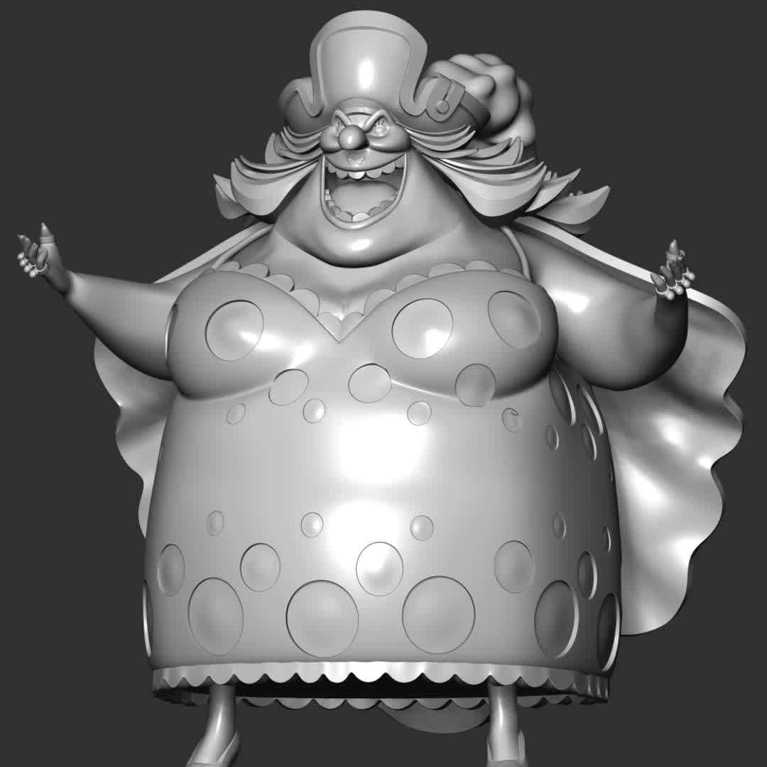 One Piece - Big Mom - **The model ready for 3D printing.**

These informations of model:

**- The height of current model is 20 cm and you can free to scale it.**

**- Format files: STL, OBJ to supporting 3D printing.**
 - The best files for 3D printing in the world. Stl models divided into parts to facilitate 3D printing. All kinds of characters, decoration, cosplay, prosthetics, pieces. Quality in 3D printing. Affordable 3D models. Low cost. Collective purchases of 3D files.