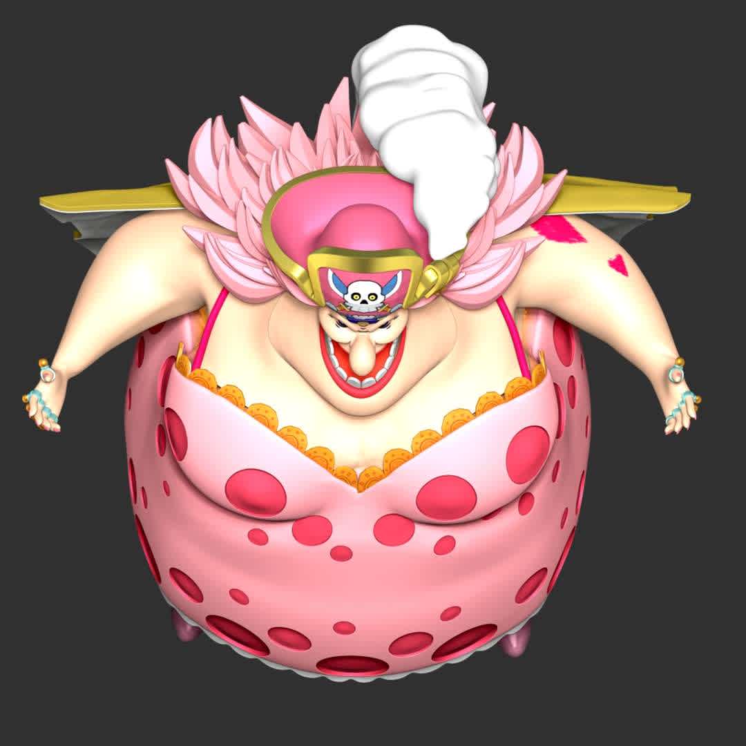 One Piece - Big Mom - **The model ready for 3D printing.**

These informations of model:

**- The height of current model is 20 cm and you can free to scale it.**

**- Format files: STL, OBJ to supporting 3D printing.**
 - The best files for 3D printing in the world. Stl models divided into parts to facilitate 3D printing. All kinds of characters, decoration, cosplay, prosthetics, pieces. Quality in 3D printing. Affordable 3D models. Low cost. Collective purchases of 3D files.