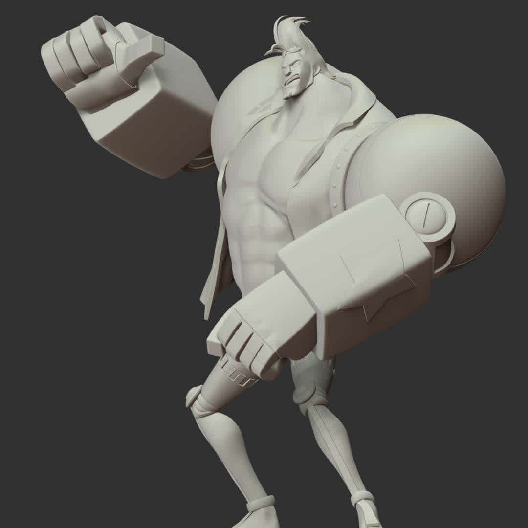 One Piece - Franky - These information of model:

**- The height of current model is 30 cm and you can free to scale it.**

**- Format files: STL, OBJ to supporting 3D printing.**

Please don't hesitate to contact me if you have any issues question. - The best files for 3D printing in the world. Stl models divided into parts to facilitate 3D printing. All kinds of characters, decoration, cosplay, prosthetics, pieces. Quality in 3D printing. Affordable 3D models. Low cost. Collective purchases of 3D files.