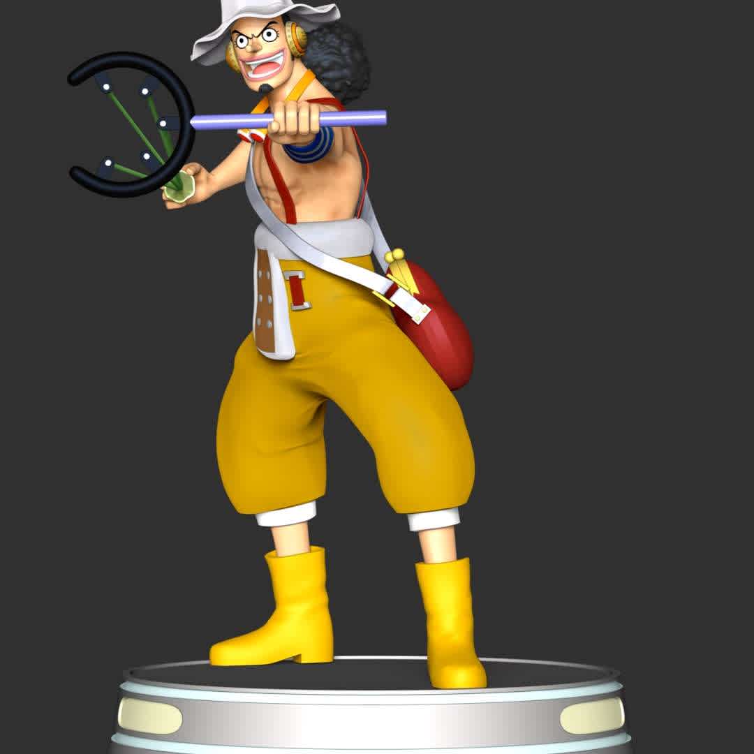 One Piece - God Usopp - These information of model:

**- The height of current model is 30 cm and you can free to scale it.**

**- Format files: STL, OBJ to supporting 3D printing.**

Please don't hesitate to contact me if you have any issues question. - The best files for 3D printing in the world. Stl models divided into parts to facilitate 3D printing. All kinds of characters, decoration, cosplay, prosthetics, pieces. Quality in 3D printing. Affordable 3D models. Low cost. Collective purchases of 3D files.