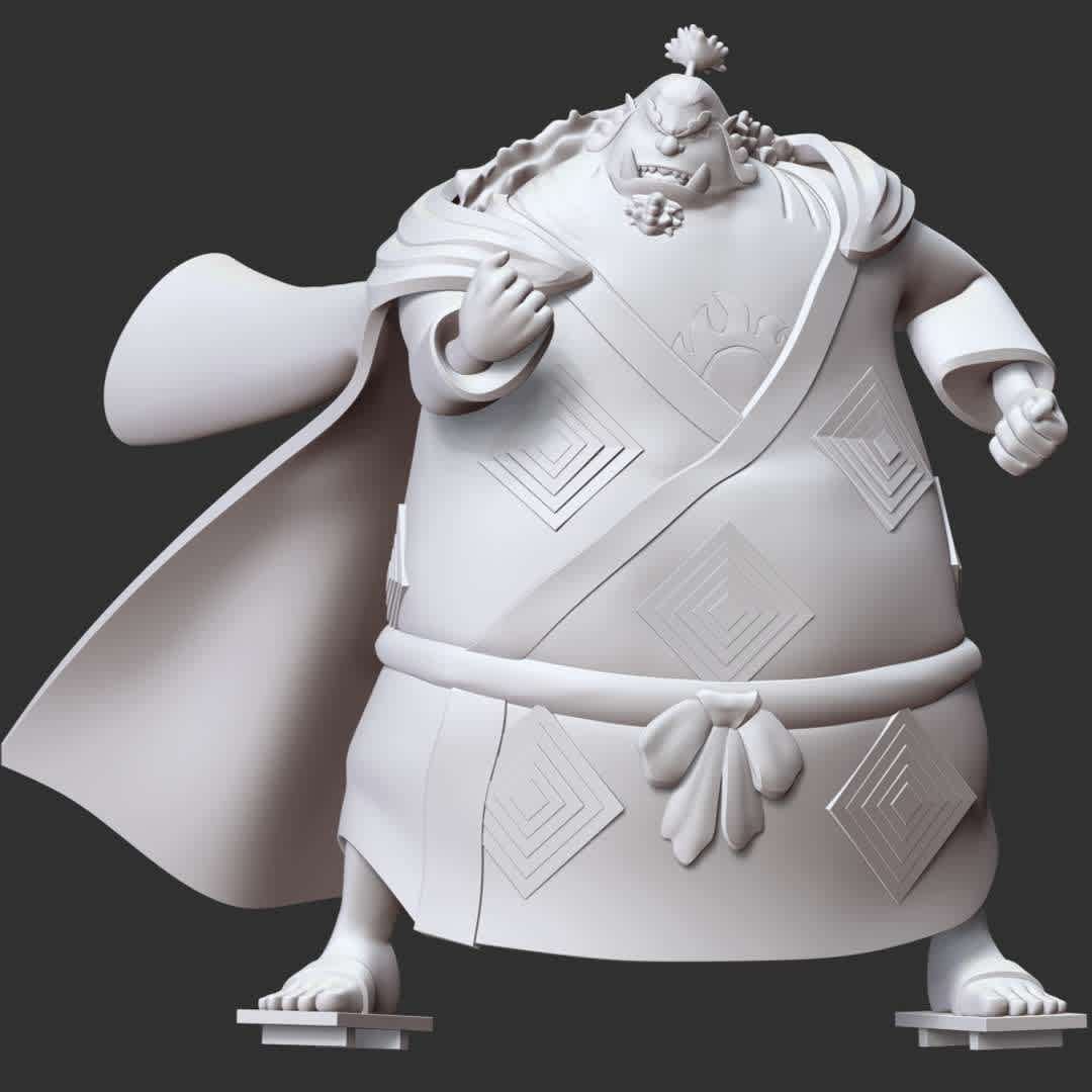 One Piece - Jinbei - These information of model:

**- The height of current model is 30 cm and you can free to scale it.**

**- Format files: STL, OBJ to supporting 3D printing.**

Please don't hesitate to contact me if you have any issues question.
 - The best files for 3D printing in the world. Stl models divided into parts to facilitate 3D printing. All kinds of characters, decoration, cosplay, prosthetics, pieces. Quality in 3D printing. Affordable 3D models. Low cost. Collective purchases of 3D files.