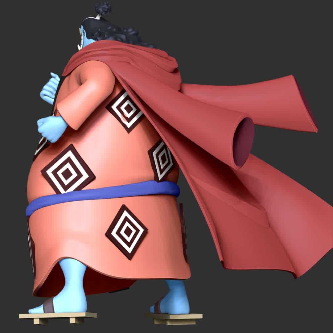 One Piece - Jinbei - These information of model:

**- The height of current model is 30 cm and you can free to scale it.**

**- Format files: STL, OBJ to supporting 3D printing.**

Please don't hesitate to contact me if you have any issues question.
 - The best files for 3D printing in the world. Stl models divided into parts to facilitate 3D printing. All kinds of characters, decoration, cosplay, prosthetics, pieces. Quality in 3D printing. Affordable 3D models. Low cost. Collective purchases of 3D files.