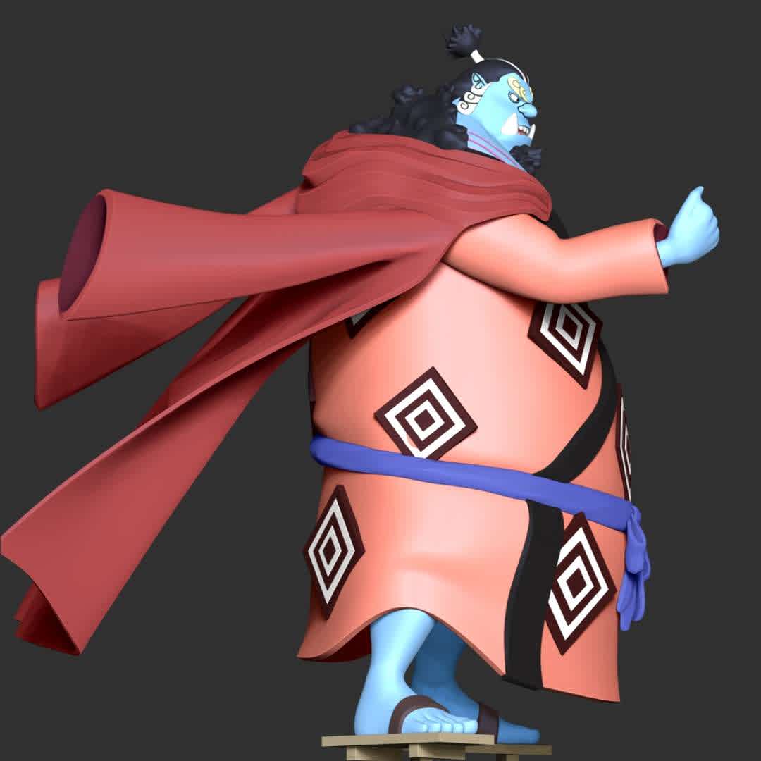 One Piece - Jinbei - These information of model:

**- The height of current model is 30 cm and you can free to scale it.**

**- Format files: STL, OBJ to supporting 3D printing.**

Please don't hesitate to contact me if you have any issues question.
 - The best files for 3D printing in the world. Stl models divided into parts to facilitate 3D printing. All kinds of characters, decoration, cosplay, prosthetics, pieces. Quality in 3D printing. Affordable 3D models. Low cost. Collective purchases of 3D files.