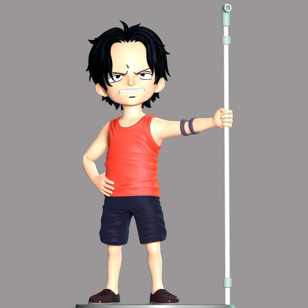 One Piece - Kid Ace - These information of model:

**- The height of current model is 20 cm and you can free to scale it.**

**- Format files: STL, OBJ to supporting 3D printing.**

Please don't hesitate to contact me if you have any issues question. - Os melhores arquivos para impressão 3D do mundo. Modelos stl divididos em partes para facilitar a impressão 3D. Todos os tipos de personagens, decoração, cosplay, próteses, peças. Qualidade na impressão 3D. Modelos 3D com preço acessível. Baixo custo. Compras coletivas de arquivos 3D.