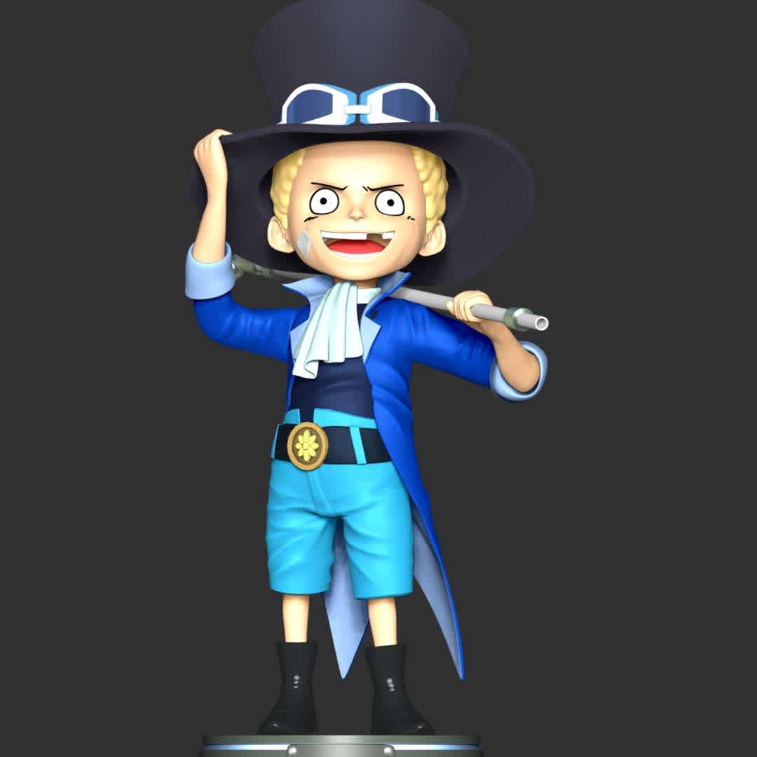 One Piece - Kid Sabo - These information of model:

**- The height of current model is 20 cm and you can free to scale it.**

**- Format files: STL, OBJ to supporting 3D printing.**

Please don't hesitate to contact me if you have any issues question. - The best files for 3D printing in the world. Stl models divided into parts to facilitate 3D printing. All kinds of characters, decoration, cosplay, prosthetics, pieces. Quality in 3D printing. Affordable 3D models. Low cost. Collective purchases of 3D files.