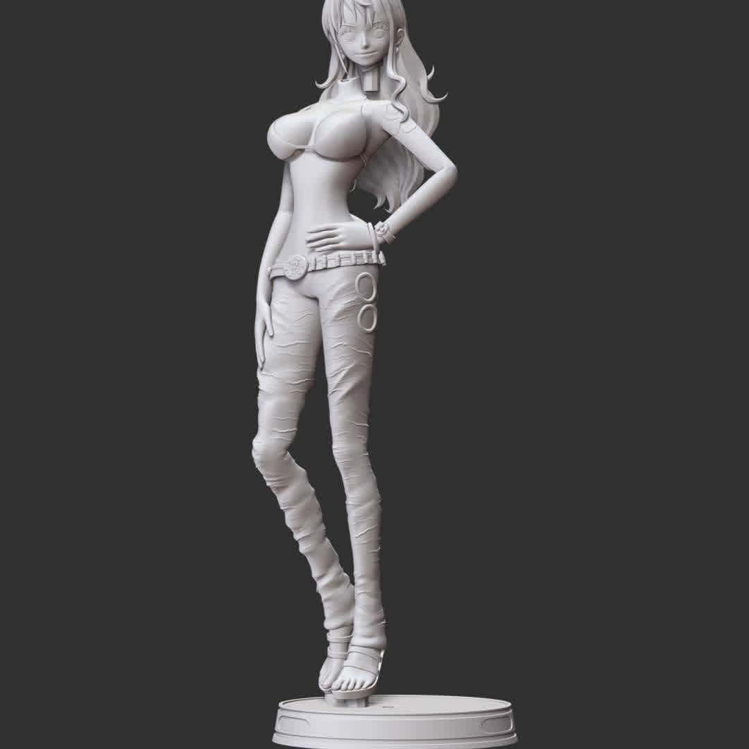 One Piece - Nami - These information of model:

**- The height of current model is 30 cm and you can free to scale it.**
**- Format files: STL, OBJ to supporting 3D printing.**

Please don't hesitate to contact me if you have any issues question. - The best files for 3D printing in the world. Stl models divided into parts to facilitate 3D printing. All kinds of characters, decoration, cosplay, prosthetics, pieces. Quality in 3D printing. Affordable 3D models. Low cost. Collective purchases of 3D files.