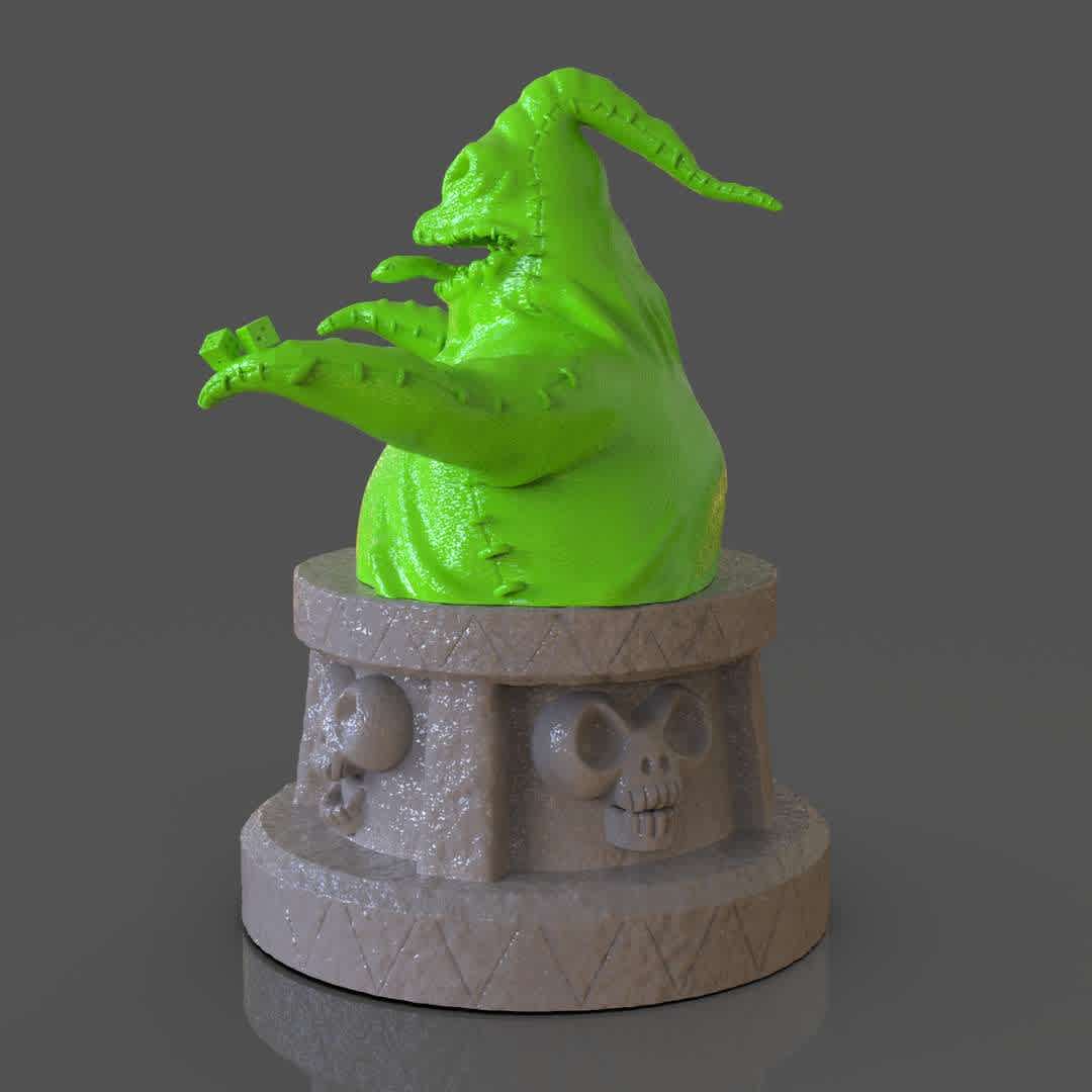 Oogie Boogie Bust - A bust of Oogie Boogie from The Nightmare Before Christmas Movie ready for 3D Printing I separate in two parts for easy 3d print I included the OBJ, STL files if you need 3D Game Assets or STL files I can do commission works.

 - Los mejores archivos para impresión 3D del mundo. Modelos Stl divididos en partes para facilitar la impresión 3D. Todo tipo de personajes, decoración, cosplay, prótesis, piezas. Calidad en impresión 3D. Modelos 3D asequibles. Bajo costo. Compras colectivas de archivos 3D.