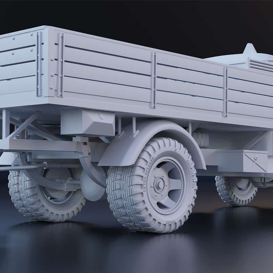 Opel Blitz truck WW II separated parts for 3D printing - A model of Opel Blitz truck from WW II .stl for 3D printing

There are 39 separated parts to print including the interior of the truck

OBS: You'll need to glue the truck parts - Los mejores archivos para impresión 3D del mundo. Modelos Stl divididos en partes para facilitar la impresión 3D. Todo tipo de personajes, decoración, cosplay, prótesis, piezas. Calidad en impresión 3D. Modelos 3D asequibles. Bajo costo. Compras colectivas de archivos 3D.