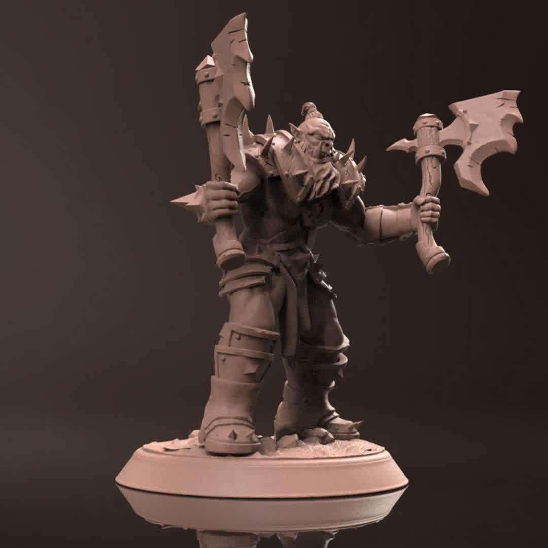 Orc Barok - Miniature - Miniature for 3d printing, suitable for resin and filament printers, 45mm pre-supported, great for collectors and players of the RPG universe. - The best files for 3D printing in the world. Stl models divided into parts to facilitate 3D printing. All kinds of characters, decoration, cosplay, prosthetics, pieces. Quality in 3D printing. Affordable 3D models. Low cost. Collective purchases of 3D files.