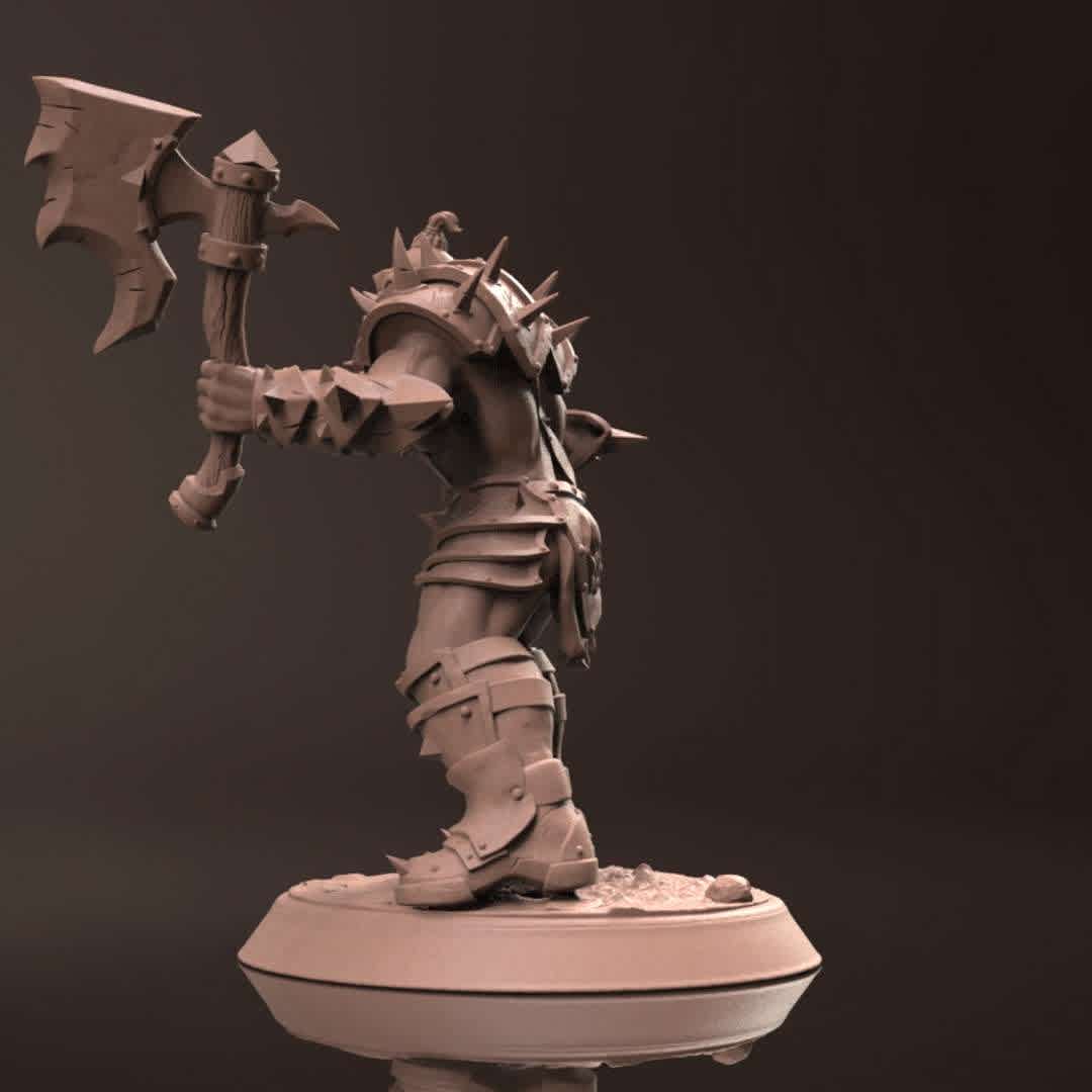 Orc Barok - Miniature - Miniature for 3d printing, suitable for resin and filament printers, 45mm pre-supported, great for collectors and players of the RPG universe. - The best files for 3D printing in the world. Stl models divided into parts to facilitate 3D printing. All kinds of characters, decoration, cosplay, prosthetics, pieces. Quality in 3D printing. Affordable 3D models. Low cost. Collective purchases of 3D files.