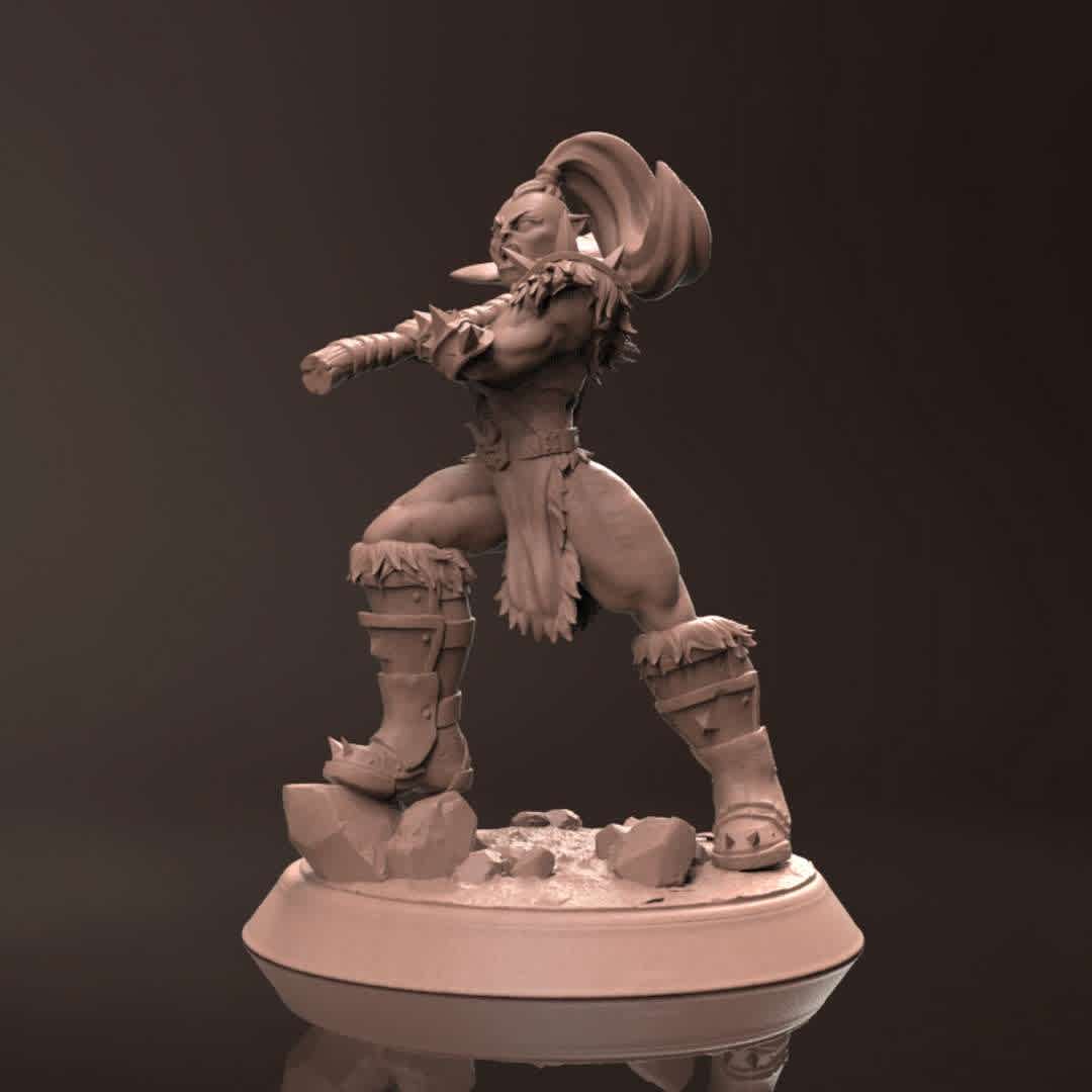 Orc Damora - Miniature - Miniature for 3d printing, suitable for resin and filament printers, 45mm pre-supported, great for collectors and players of the RPG universe. - The best files for 3D printing in the world. Stl models divided into parts to facilitate 3D printing. All kinds of characters, decoration, cosplay, prosthetics, pieces. Quality in 3D printing. Affordable 3D models. Low cost. Collective purchases of 3D files.