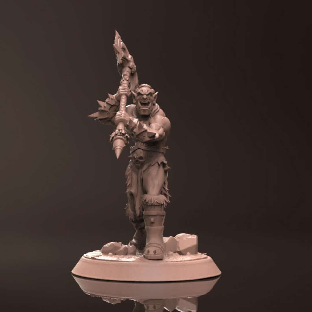 Orc Kultrum - Miniature - Miniature for 3d printing, suitable for resin and filament printers, 45mm pre-supported, great for collectors and players of the RPG universe. - Os melhores arquivos para impressão 3D do mundo. Modelos stl divididos em partes para facilitar a impressão 3D. Todos os tipos de personagens, decoração, cosplay, próteses, peças. Qualidade na impressão 3D. Modelos 3D com preço acessível. Baixo custo. Compras coletivas de arquivos 3D.