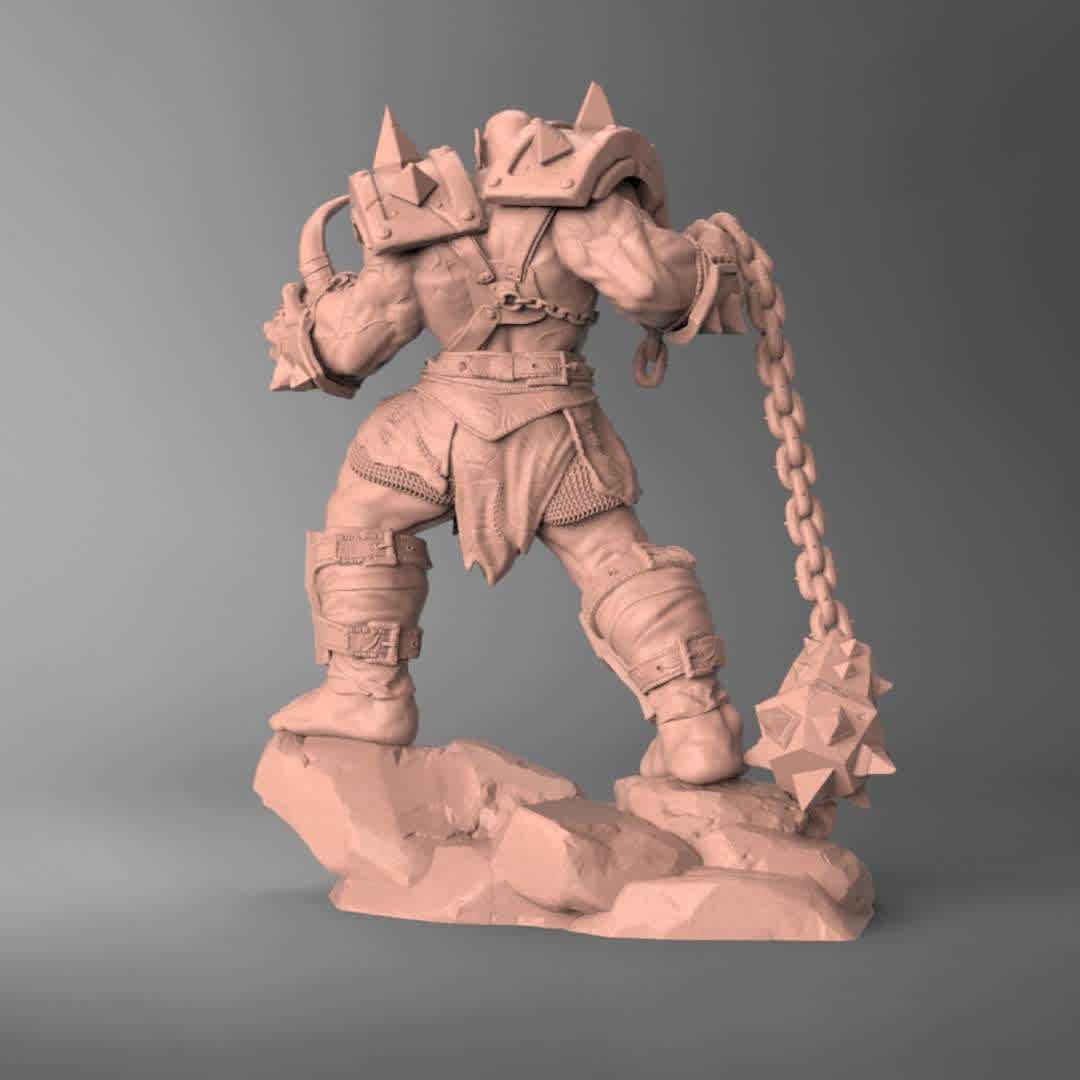 Orc Roghar - Sculpture - Sculpture for 3d printing, suitable for resin and filament printers, 1/6th scale size, great for collectors and players of the RPG universe. - Os melhores arquivos para impressão 3D do mundo. Modelos stl divididos em partes para facilitar a impressão 3D. Todos os tipos de personagens, decoração, cosplay, próteses, peças. Qualidade na impressão 3D. Modelos 3D com preço acessível. Baixo custo. Compras coletivas de arquivos 3D.