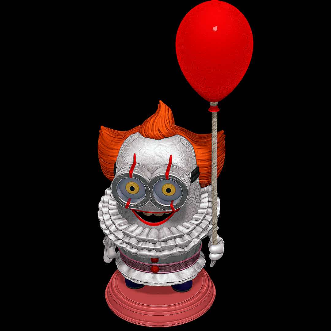 Pennywise Minion - More spook than Pennywise itsel.
 - Los mejores archivos para impresión 3D del mundo. Modelos Stl divididos en partes para facilitar la impresión 3D. Todo tipo de personajes, decoración, cosplay, prótesis, piezas. Calidad en impresión 3D. Modelos 3D asequibles. Bajo costo. Compras colectivas de archivos 3D.