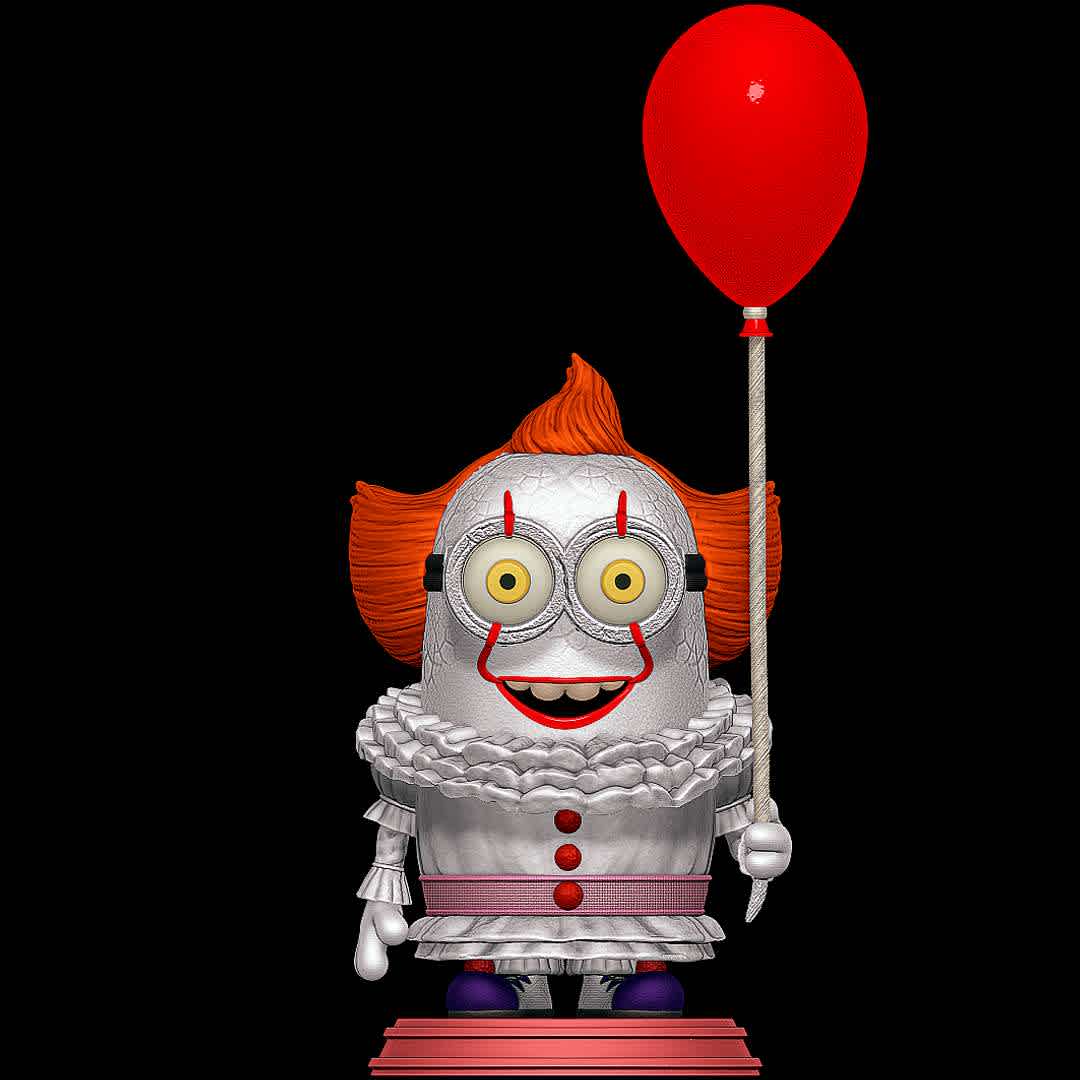 Pennywise Minion - More spook than Pennywise itsel.
 - Los mejores archivos para impresión 3D del mundo. Modelos Stl divididos en partes para facilitar la impresión 3D. Todo tipo de personajes, decoración, cosplay, prótesis, piezas. Calidad en impresión 3D. Modelos 3D asequibles. Bajo costo. Compras colectivas de archivos 3D.