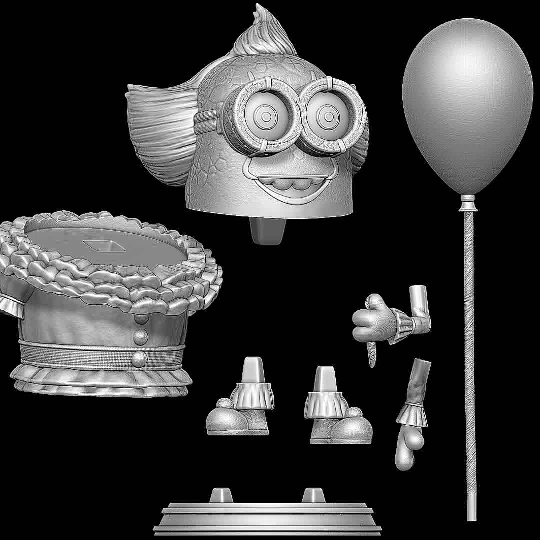 Pennywise Minion - More spook than Pennywise itsel.
 - Los mejores archivos para impresión 3D del mundo. Modelos Stl divididos en partes para facilitar la impresión 3D. Todo tipo de personajes, decoración, cosplay, prótesis, piezas. Calidad en impresión 3D. Modelos 3D asequibles. Bajo costo. Compras colectivas de archivos 3D.