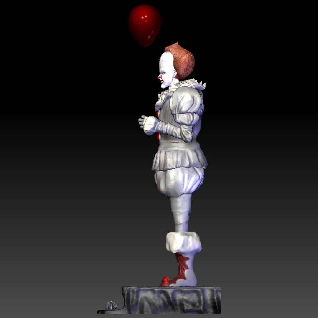 Pennywise - Do you wanna a ballon? - The best files for 3D printing in the world. Stl models divided into parts to facilitate 3D printing. All kinds of characters, decoration, cosplay, prosthetics, pieces. Quality in 3D printing. Affordable 3D models. Low cost. Collective purchases of 3D files.
