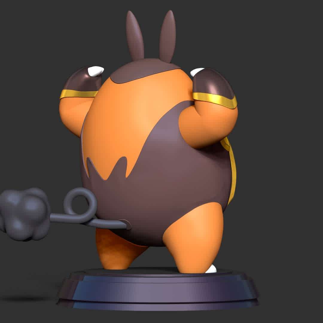 Pignite - Pokemon Fanart  - Pignite (Japanese: チャオブー Chaoboo) is a dual-type Fire/Fighting Pokémon introduced in Generation V.

When you purchase this model, you will own:

-STL, OBJ file with 05 separated files (with key to connect together) is ready for 3D printing.

-Zbrush original files (ZTL) for you to customize as you like.

This is version 1.0 of this model.

Hope you like him. Thanks for viewing! - Os melhores arquivos para impressão 3D do mundo. Modelos stl divididos em partes para facilitar a impressão 3D. Todos os tipos de personagens, decoração, cosplay, próteses, peças. Qualidade na impressão 3D. Modelos 3D com preço acessível. Baixo custo. Compras coletivas de arquivos 3D.