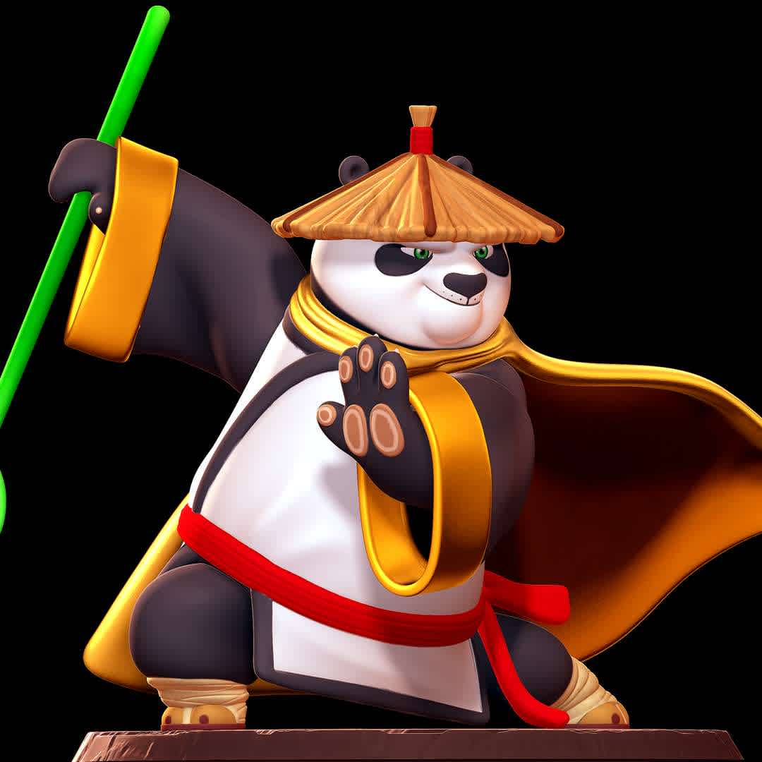 Po the Legendary Warrior - Kung Fu Panda - po from kung fu panda, with his legendary warrior clothes and oogway's staff.
 - Os melhores arquivos para impressão 3D do mundo. Modelos stl divididos em partes para facilitar a impressão 3D. Todos os tipos de personagens, decoração, cosplay, próteses, peças. Qualidade na impressão 3D. Modelos 3D com preço acessível. Baixo custo. Compras coletivas de arquivos 3D.