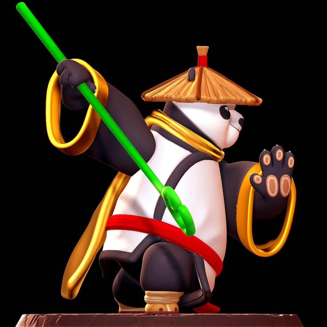 Po the Legendary Warrior - Kung Fu Panda - po from kung fu panda, with his legendary warrior clothes and oogway's staff.
 - The best files for 3D printing in the world. Stl models divided into parts to facilitate 3D printing. All kinds of characters, decoration, cosplay, prosthetics, pieces. Quality in 3D printing. Affordable 3D models. Low cost. Collective purchases of 3D files.