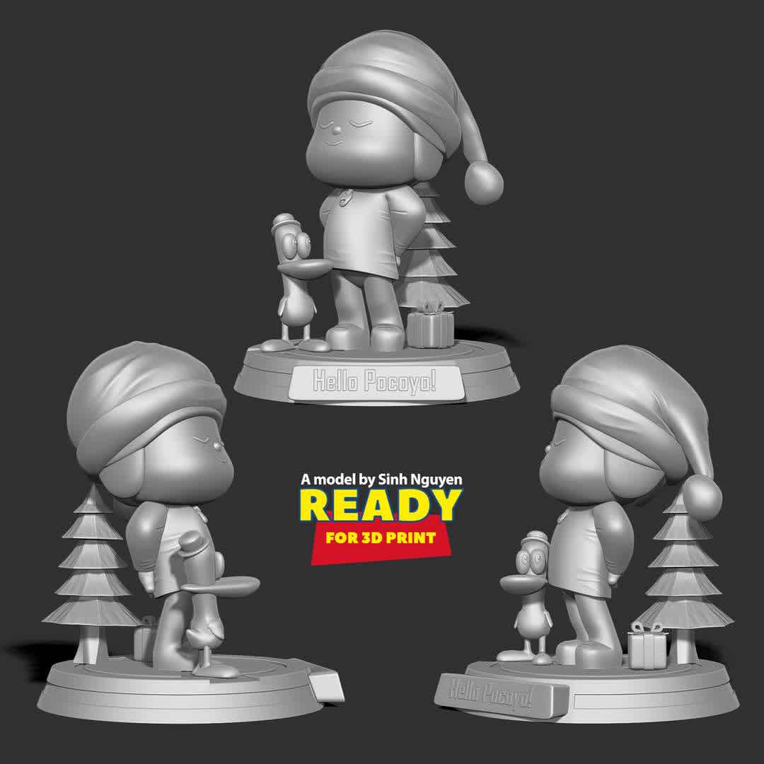 Pocoyo and Pato - These two characters in the cartoon Pocoyo (is a children's comedy computer animated television series).

Basic parameters:

- STL, OBJ format for 3D printing with 3 discrete objects
- ZTL format for Zbrush (version 2019.1.2 or later)
- Model height: 15cm
- Version 1.0 - Polygons: 2066645 & Vertices: 1284534

Model ready for 3D printing.

Please vote positively for me if you find this model useful. - The best files for 3D printing in the world. Stl models divided into parts to facilitate 3D printing. All kinds of characters, decoration, cosplay, prosthetics, pieces. Quality in 3D printing. Affordable 3D models. Low cost. Collective purchases of 3D files.