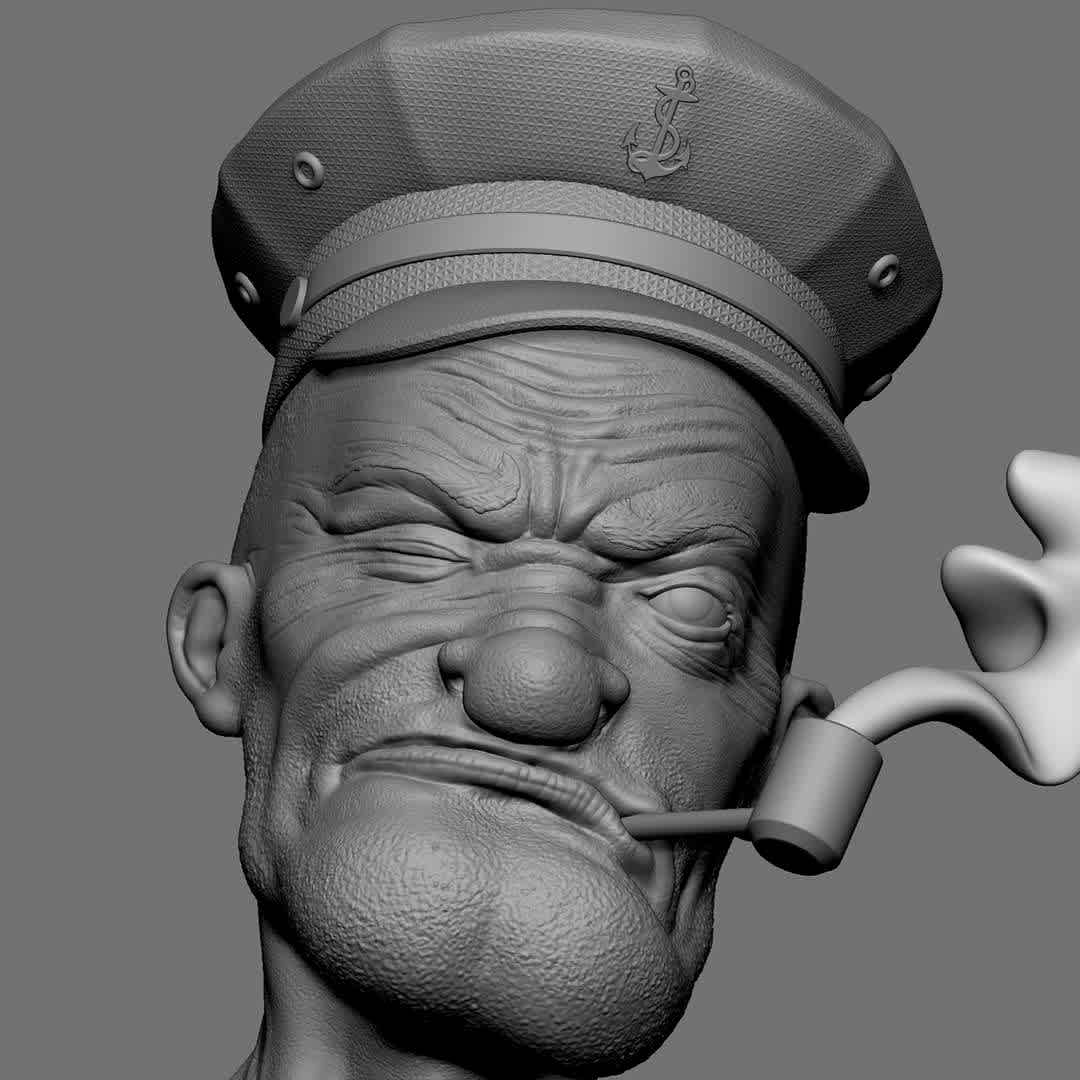 POPEYE BADASS (FUNART) - In honor of this dear character that marked my childhood, I created this badass version of Popeye, right after ripping Bluto's head off, cutting the bad in the bud. Olive Oyl will no longer suffer from the constant harassment suffered by Bluto. Personal design for 3d printing.

Model created specifically for 3d printing, scale 1:10 - The best files for 3D printing in the world. Stl models divided into parts to facilitate 3D printing. All kinds of characters, decoration, cosplay, prosthetics, pieces. Quality in 3D printing. Affordable 3D models. Low cost. Collective purchases of 3D files.