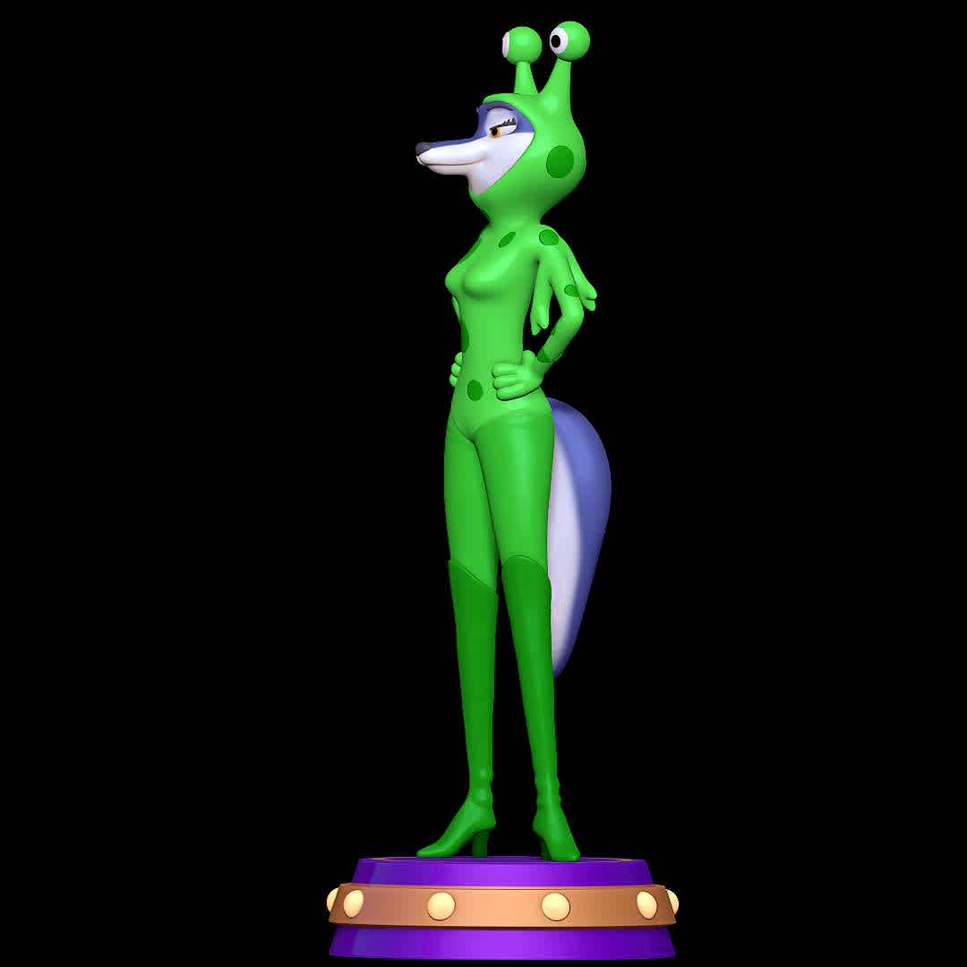 Porsha Crystal Alien Suit - Sing 2 - Porsha Crystal in alien suit.
 - Los mejores archivos para impresión 3D del mundo. Modelos Stl divididos en partes para facilitar la impresión 3D. Todo tipo de personajes, decoración, cosplay, prótesis, piezas. Calidad en impresión 3D. Modelos 3D asequibles. Bajo costo. Compras colectivas de archivos 3D.