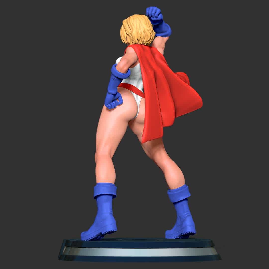 Power Girl - Power Girl, also known as Kara Zor-L and Karen Starr, is a fictional DC Comics superheroine

Basic parameters:

- STL, OBJ format for 3D printing with 4 discrete objects
- ZTL format for Zbrush (version 2019.1.2 or later)
- Model height: 25cm - Polygons: 4456992 & Vertices: 3333224
- Version:

+ 24th April, 2020: This version is 1.0

+ 09th Decenber, 2022: version 1.1 - Set the height for the model. Refine the model & Merge discrete parts together.

Thanks for your support. Hope you guys like him! - The best files for 3D printing in the world. Stl models divided into parts to facilitate 3D printing. All kinds of characters, decoration, cosplay, prosthetics, pieces. Quality in 3D printing. Affordable 3D models. Low cost. Collective purchases of 3D files.