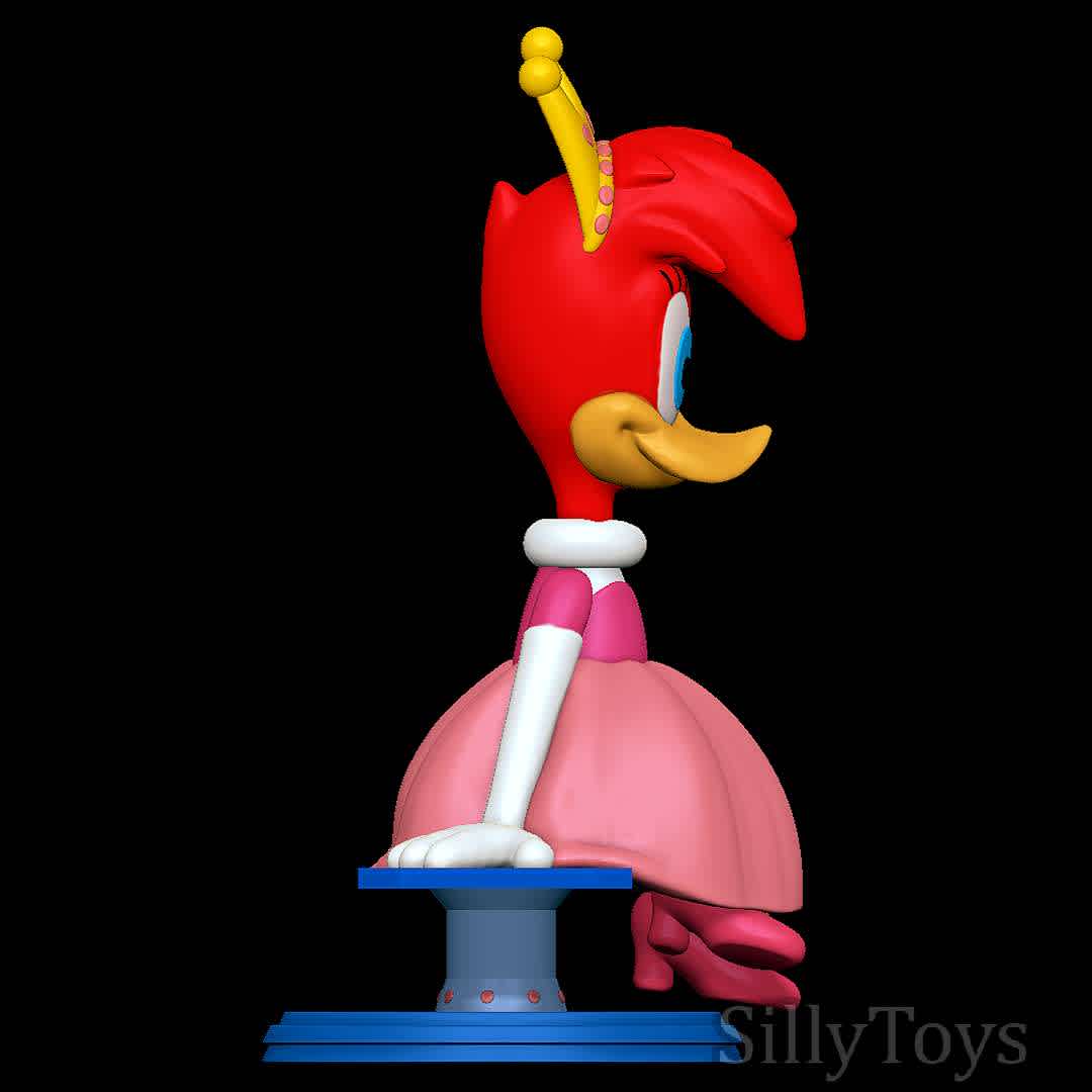 Princess Winnie Woodpecker - Good old Winnie Woodpecker - The best files for 3D printing in the world. Stl models divided into parts to facilitate 3D printing. All kinds of characters, decoration, cosplay, prosthetics, pieces. Quality in 3D printing. Affordable 3D models. Low cost. Collective purchases of 3D files.