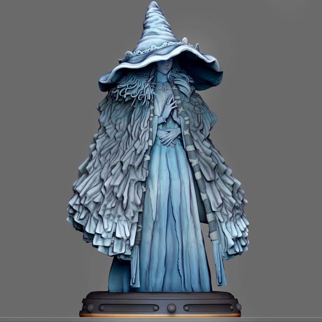 RANNI THE WITCH GAME ELDEN RING 3D PRINT MODEL - HAT+ NO HAT VERSION

MODEL IS STL FILE.
BOTH PRINTABLE IN FDM AND LCD PRINTERS.

THE MODEL HEIGHT IS ABOUT 168.78MM.

IF YOU GET ANY PROBLEM WITH THE MODEL
FEEL FREE TO CONTACT ME: figuremasteracademy@gmail.com - The best files for 3D printing in the world. Stl models divided into parts to facilitate 3D printing. All kinds of characters, decoration, cosplay, prosthetics, pieces. Quality in 3D printing. Affordable 3D models. Low cost. Collective purchases of 3D files.